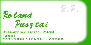 roland pusztai business card